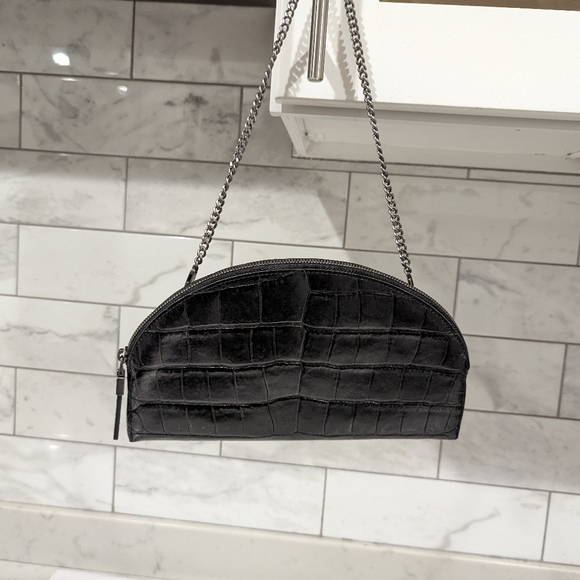 Eric Javits Croc Embossed Clutch/Shoulder Bag - Picture 3 of 8